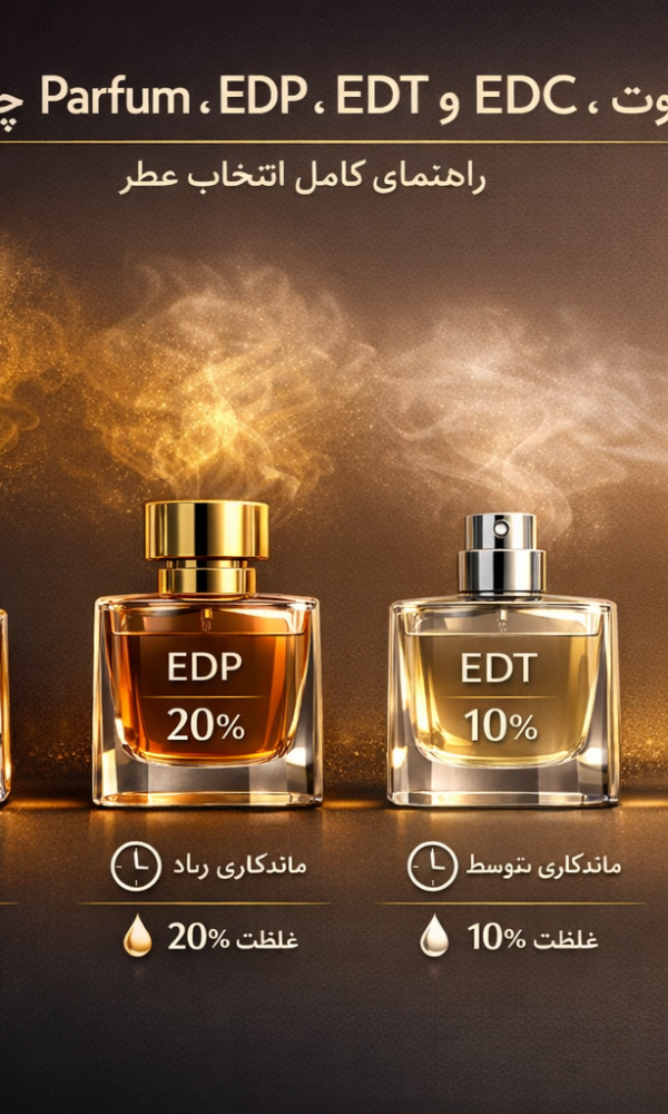 تفاوت Parfum EDP EDT EDC - راهنمای کامل انواع عطر